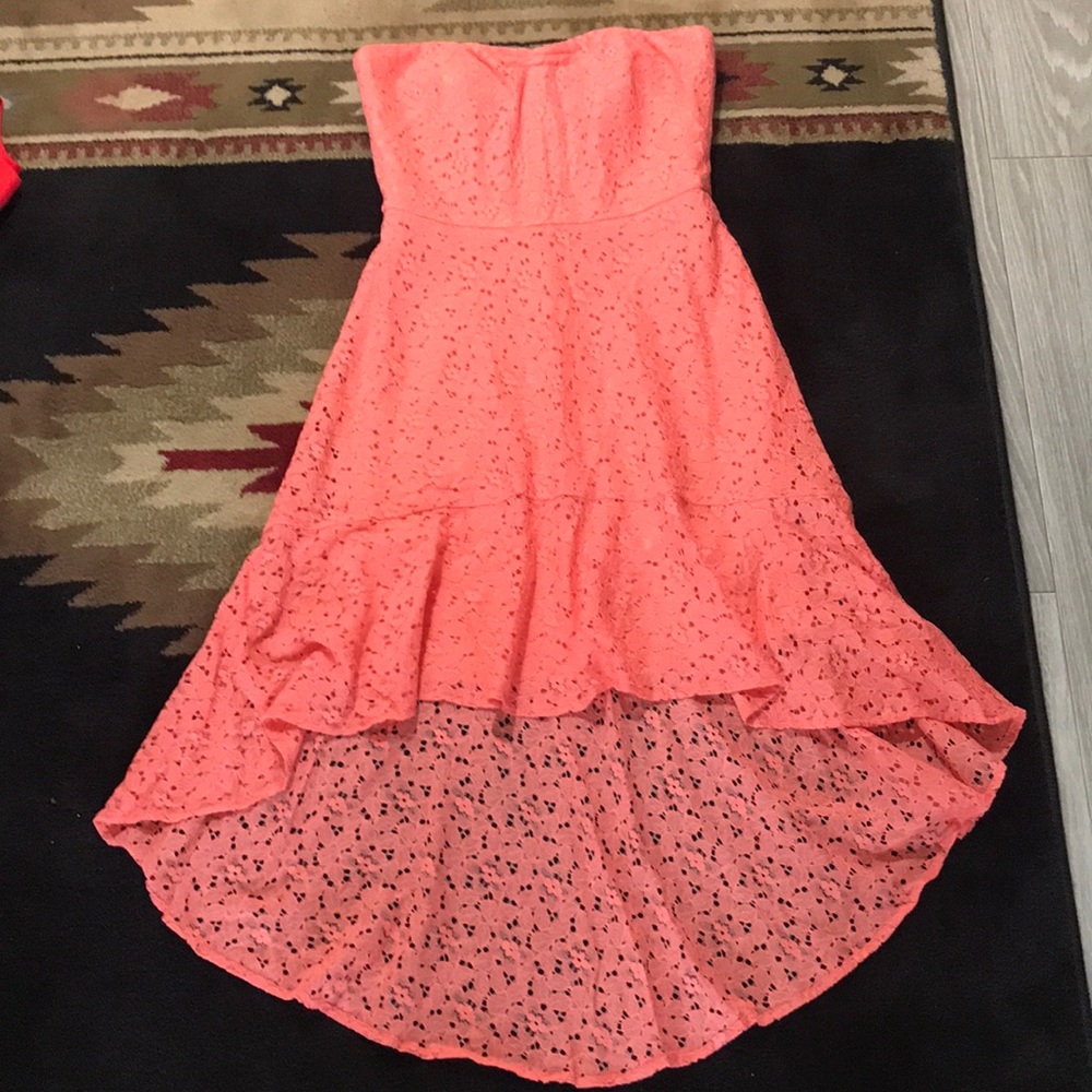 Betsey Johnson strapless high low dress